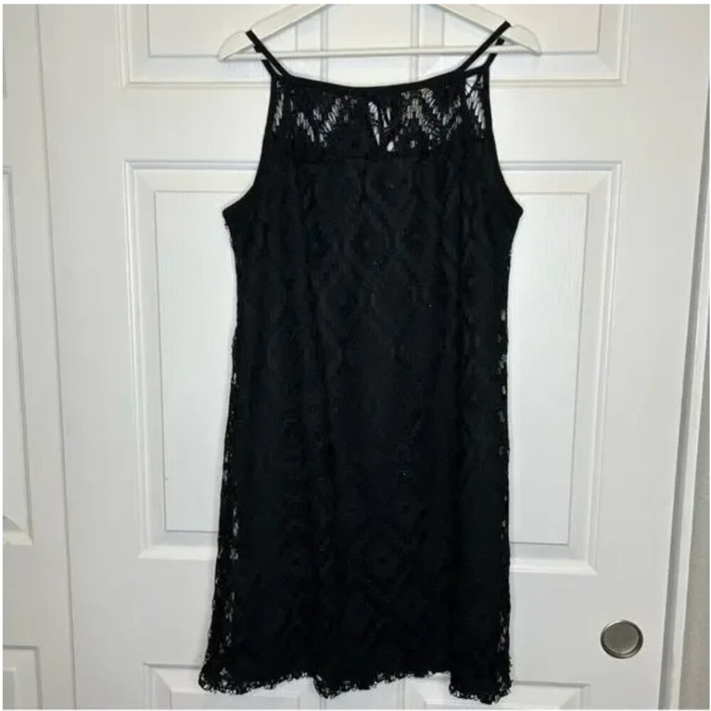 Black Crochet Dress